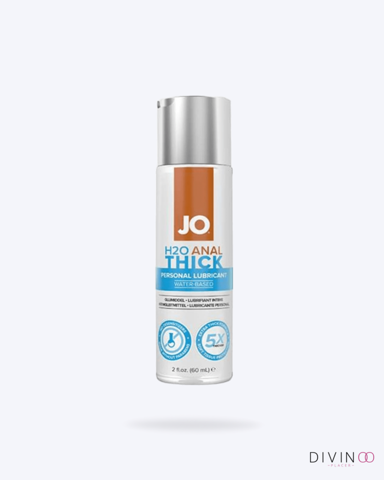Lubricante Anal Espeso Base de Agua JO H2O 2 oz con textura extra espesa y vitamina E.