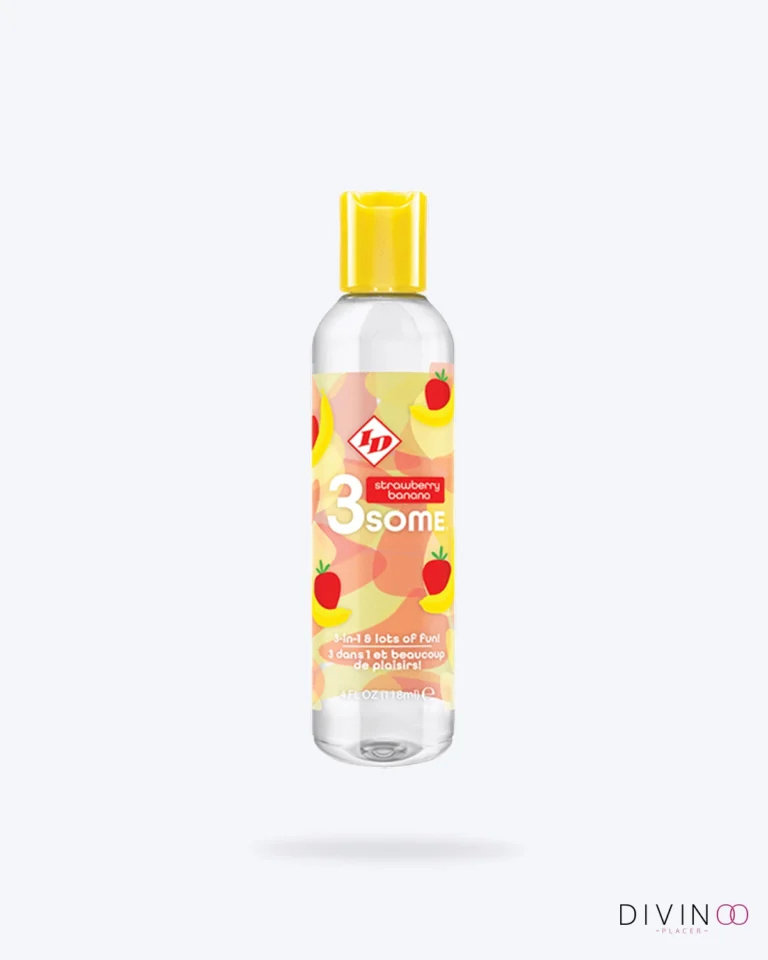 ID 3some 3 in 1 Lubricant 4 oz Strawberry Banana
