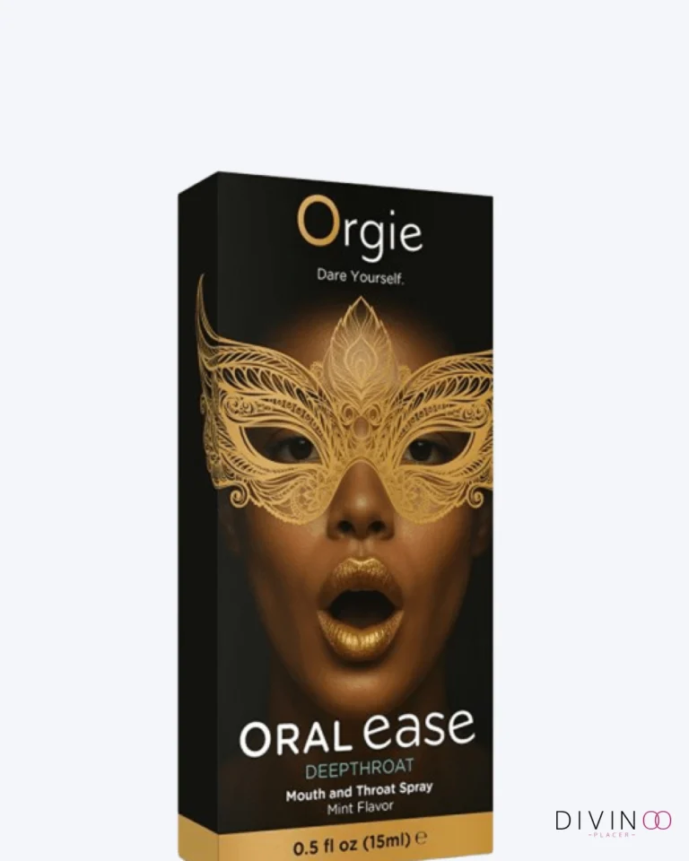 Spray garganta profunda Orgie Oral Ease con sabor a menta 0,5 oz