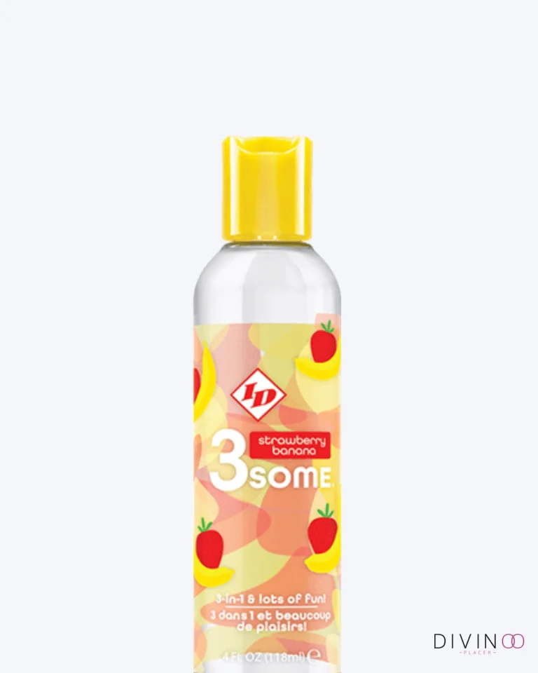 ID 3some 3 in 1 Lubricant 4 oz Strawberry Banana