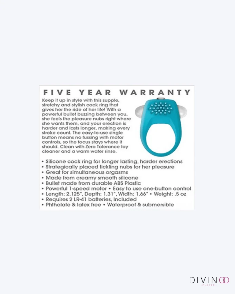 Anillo Vibrador Teal Tickler Zero Tolerance